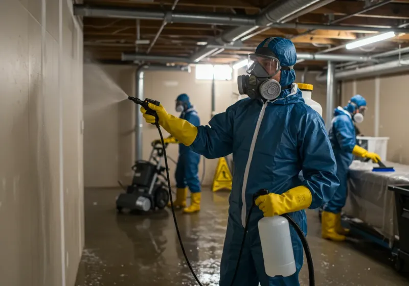 Basement Sanitization and Antimicrobial Treatment process in Taney County, MO